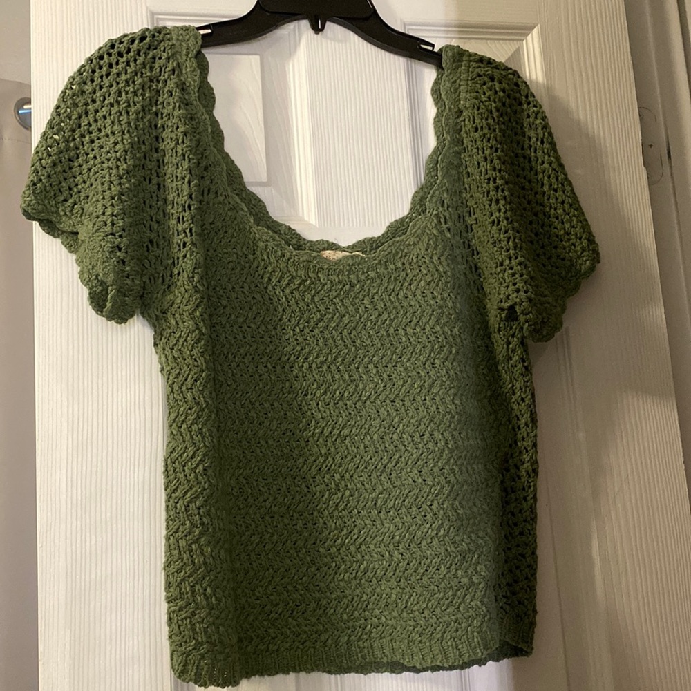 Green Knitted Top